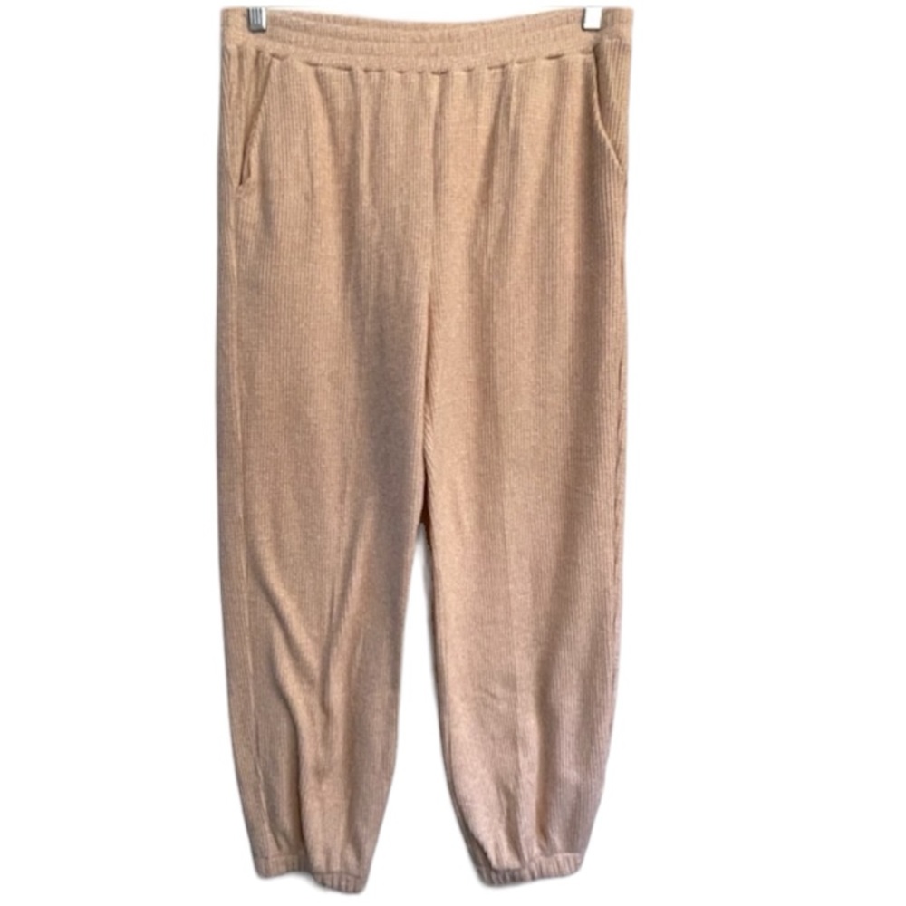 NWOT Lush Tan Waffle Pattern Lounge Pants Size L